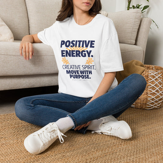 Boddiny Positive Energy T-Shirt – White & Sport Grey