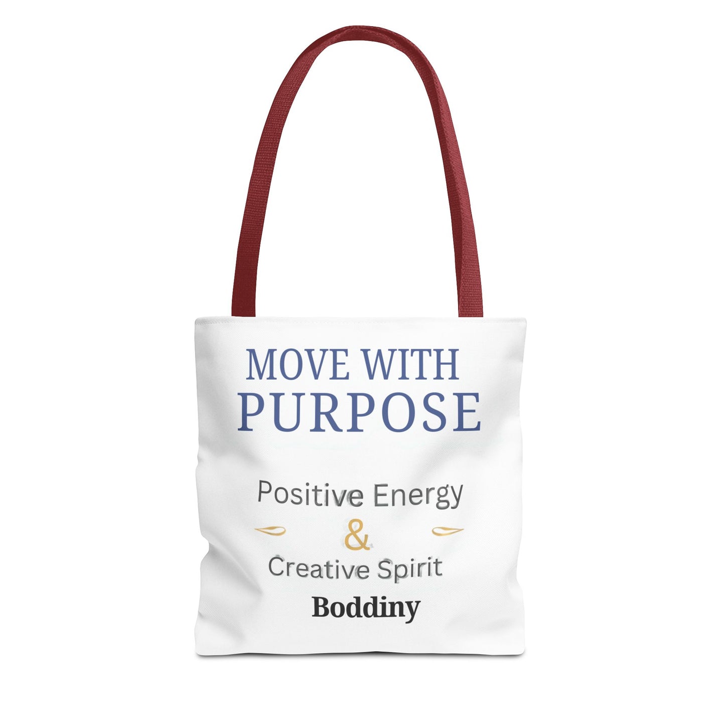 Move With Purpose Tote Bag — Positive Energy & Creative Spirit Inspirational Tote