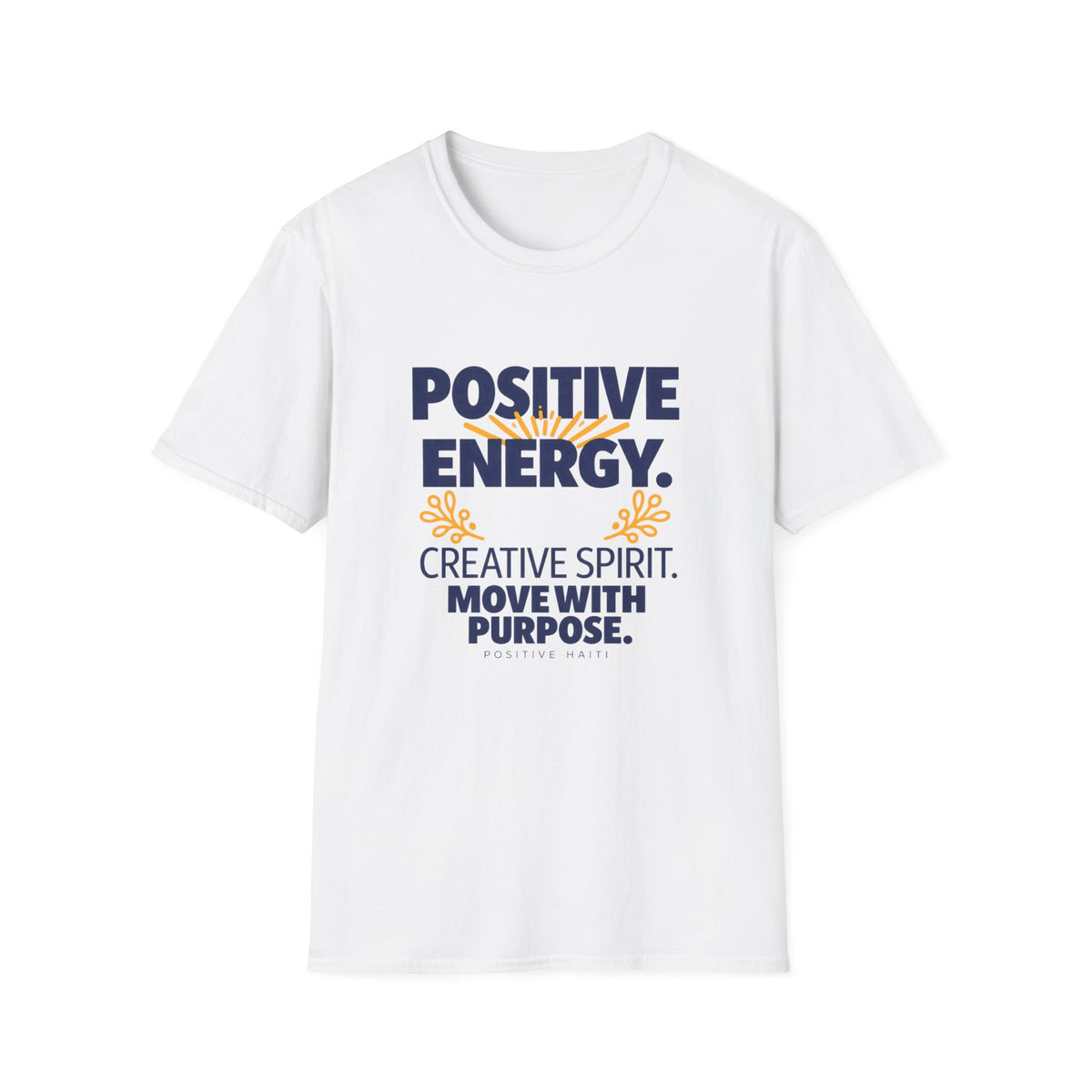 Boddiny Positive Energy T-Shirt – White & Sport Grey