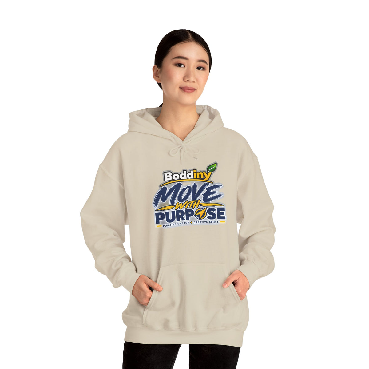 Boddiny Move With Purpose Hoodie | Unisex Heavy Blend Sweatshirt