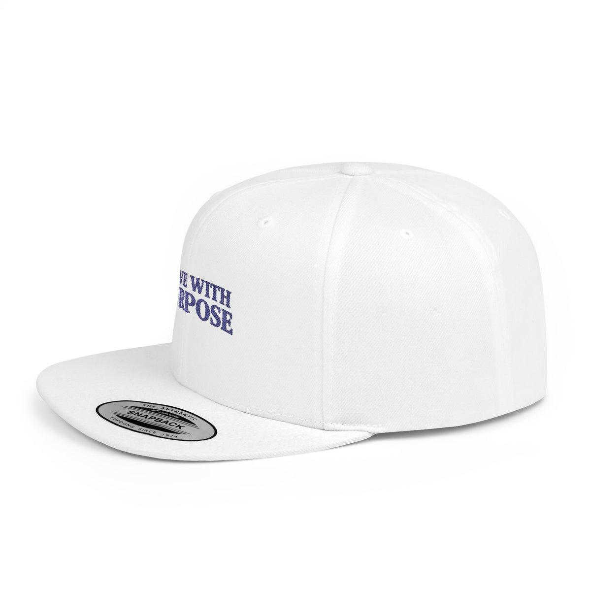 Boddiny Move With Purpose Flat Bill Snapback – White