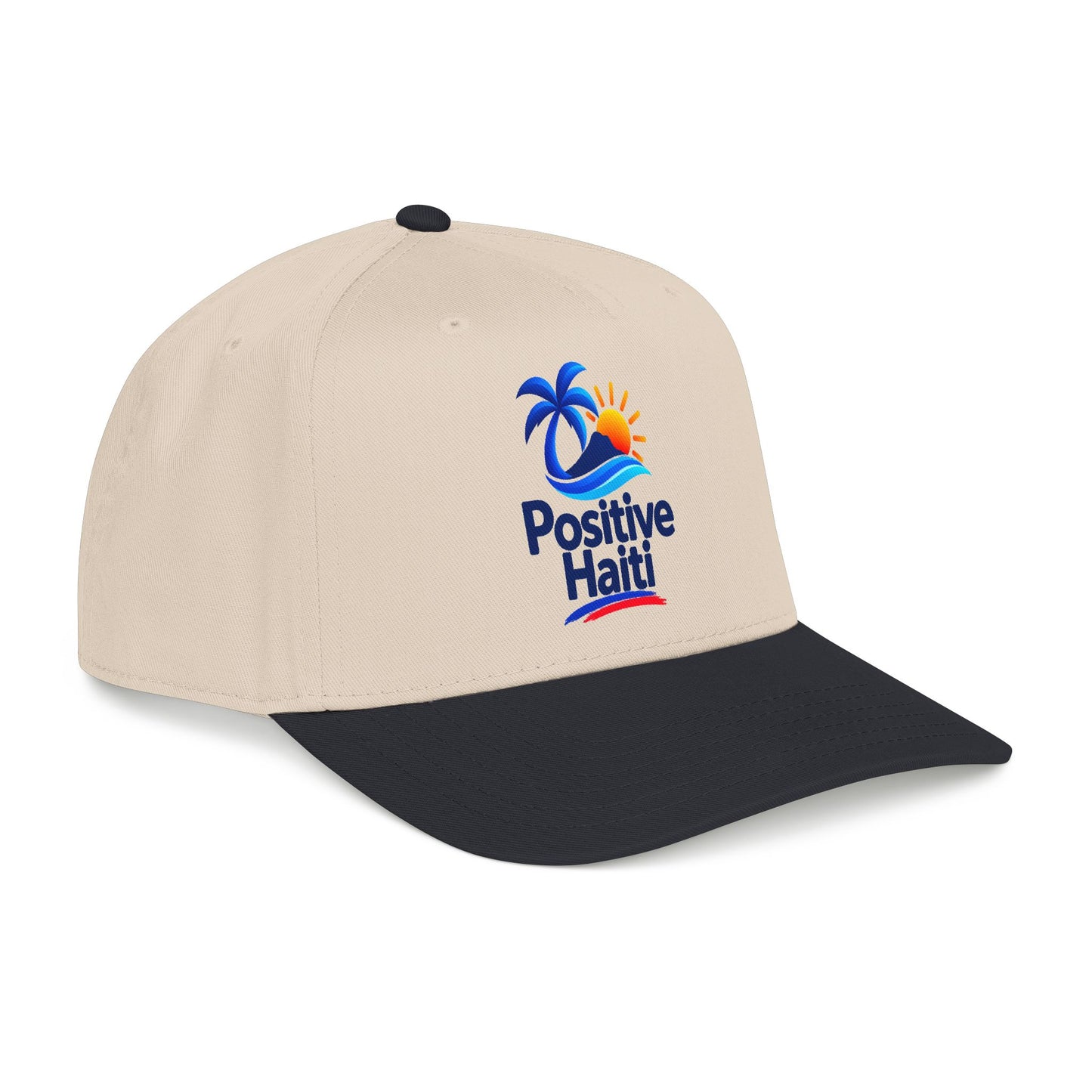 Positive Haiti Mid Profile Baseball Cap - Tropical Logo