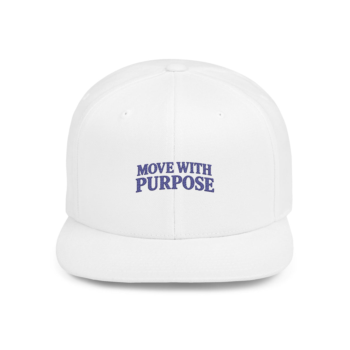 Boddiny Move With Purpose Flat Bill Snapback – White