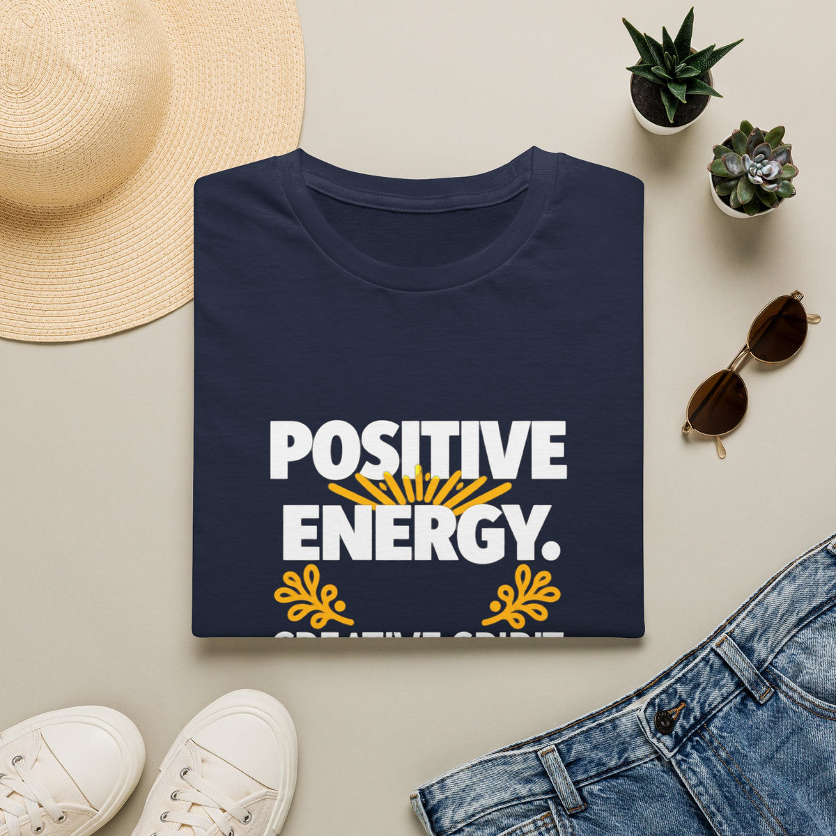 Boddiny Positive Energy T-Shirt – Black & Navy