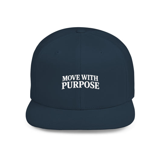 Boddiny Move With Purpose Flat Bill Snapback – Black & Navy