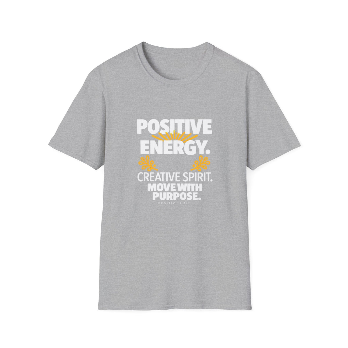 Boddiny Positive Energy T-Shirt – White & Sport Grey